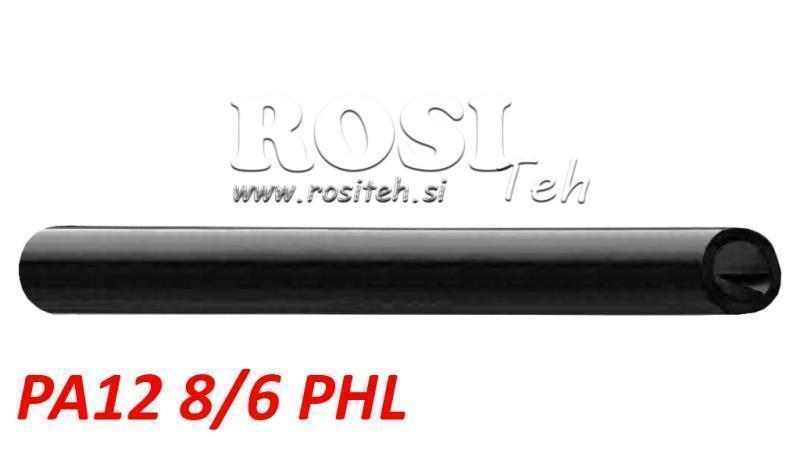 HOSE DE AER NEAGRĂ PA 8/6 PA12PHL POLIAMIDĂ DIN74324