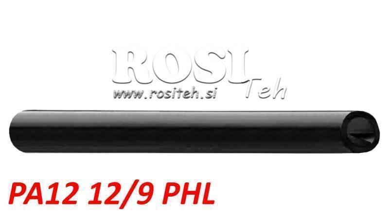 PA 12/9 PA12PHL SVART LUFTSLANG POLYAMID DIN74324
