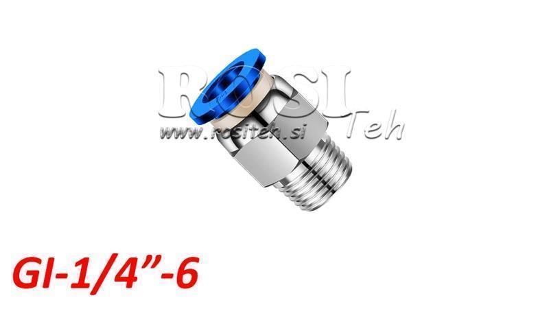 CONECTOR DREPT PNEUMATIC TPA CU FILET GI-014-6