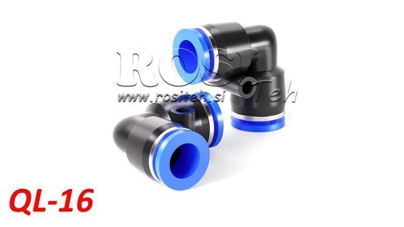 CONECTOR PNEUMATIC ÎN UNGHI TPA FĂRĂ FILET QL-16