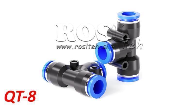 PLUG PNEUMATIC T CONEXIUNE TPA FĂRĂ FILET QT-8