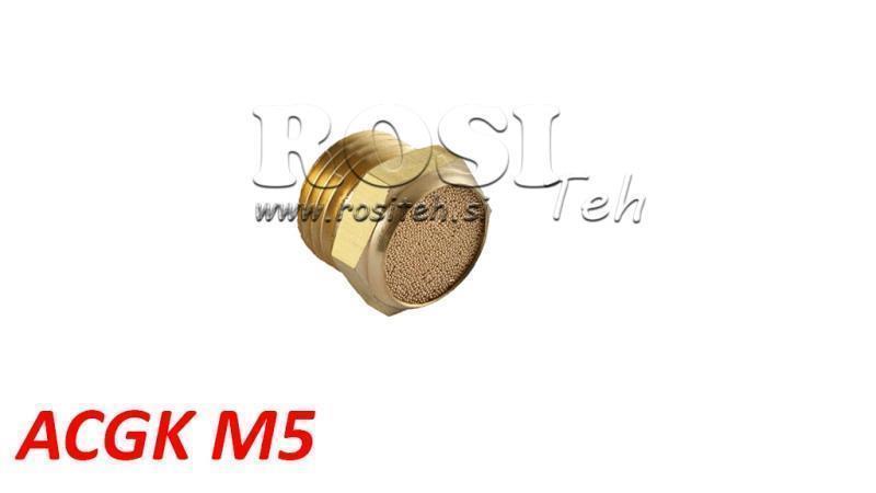 SILENȚIOS PNEUMATIC FABRICAT DIN BRONZ ACGK M5 LOW