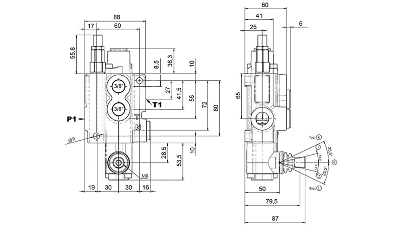 MANUAL SUPAPĂ HIDRAULICĂ MONOBLOC 1xZ50
