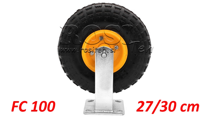 ROATA PNEUMATICĂ 27/30cm CU BAZĂ FIXĂ FC100