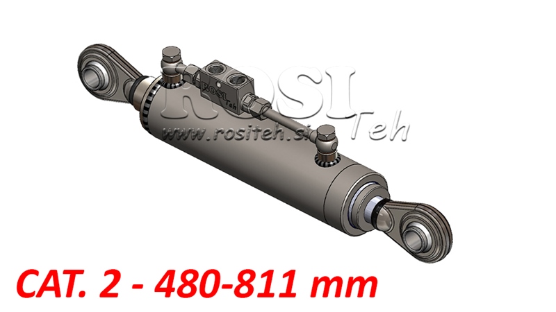 TIRANT CENTRAL HIDRAULIC TELESCOPIC STANDARD - CAT. 2 (45-95 HP) - 480-811 mm (25,4/25,4 mm)