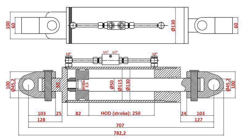 ESTRATTORE IDRAULICO SPECIALE - 4° CLASSE 115/50-250 (180-380HP)(45.2mm)