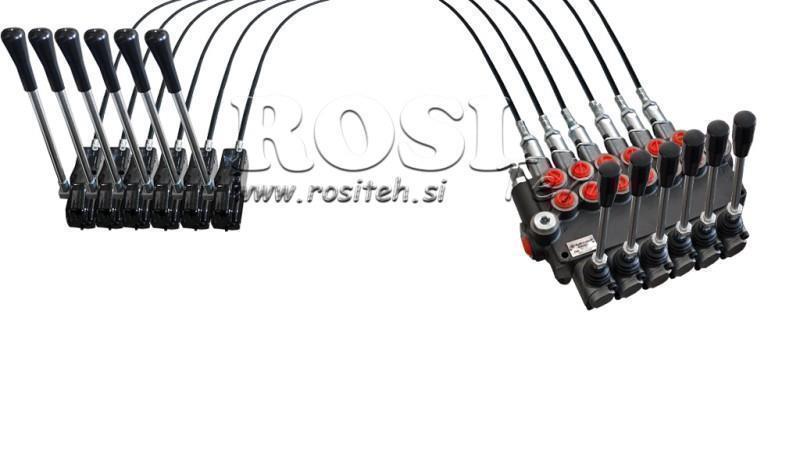 JOYSTICK DUBLU 1.5 m. VALVĂ HIDRAULICĂ 6xP40 litri