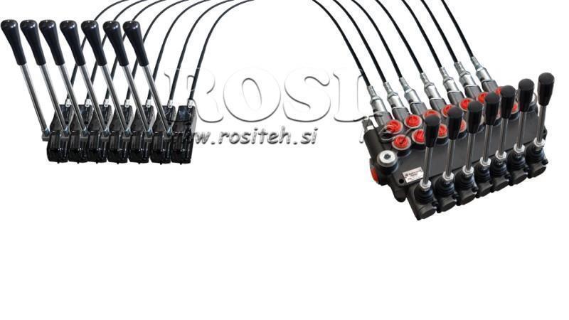 JOYSTICK CU DOUĂ MÂNERI 1.5 m. VALVĂ HIDRAULICĂ 7xP40 litri