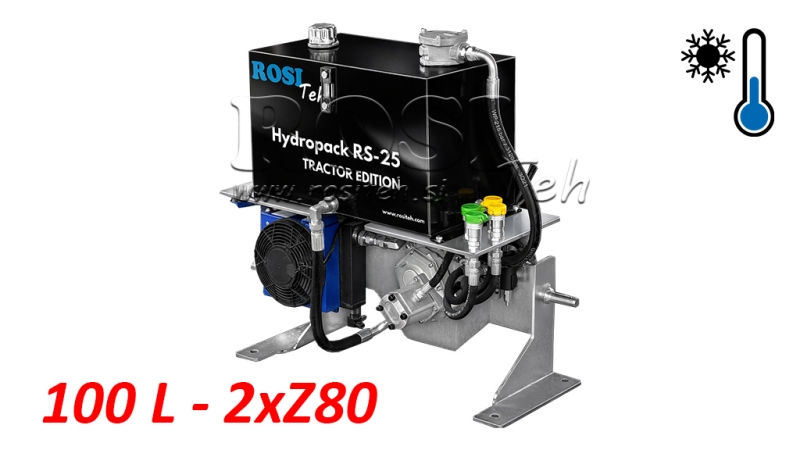HYDRAULICKÁ SADA TRAKTORA S KAPACITOU 100L A PRÚDOM 53L/MIN 2XZ80 - S S CHLADIČOM OLEJA