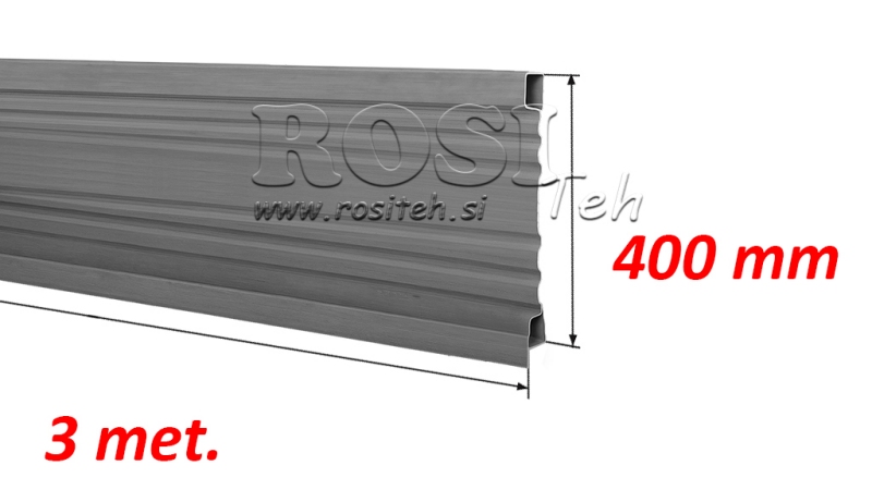 PANOU LATERAL PENTRU REMORCA BASCULATOR 3 MET. - ÎNĂLȚIME 400 MM