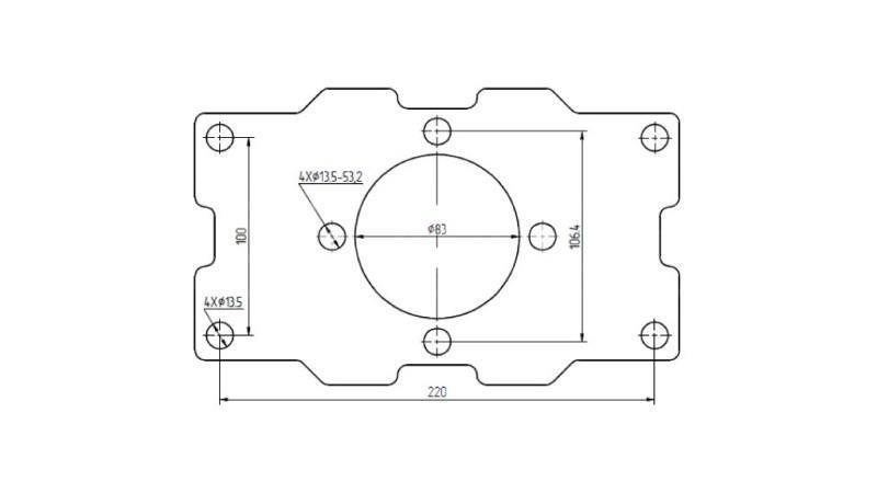 SUPORT MOTOR HIDRAULIC MP MR MS