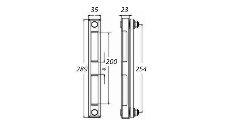 SCALE DE MĂSURARE A TEMPERATURII EXTINSĂ M12 - 254mm