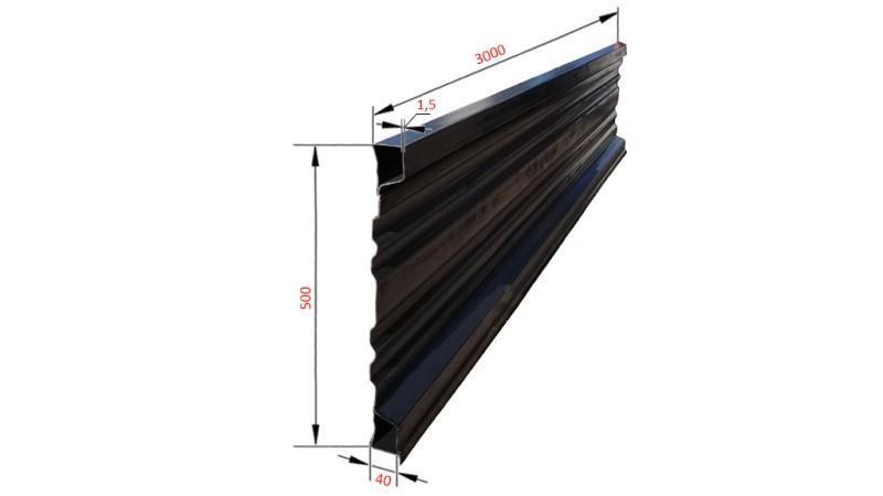 PANOU LATERAL PENTRU REMORCĂ DE ÎNCLINARE 3 MET. - ÎNĂLȚIME 500 mm