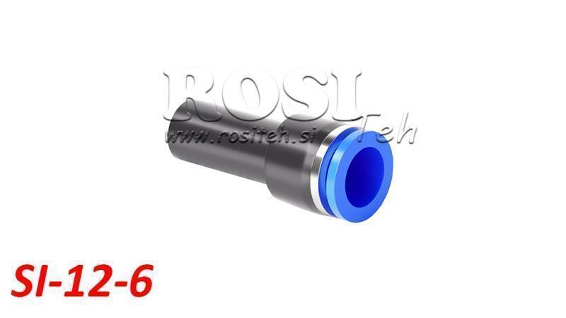 CONECTOR REDUCȚIE PLUG PNEUMATIC ROȘU TPA FĂRĂ FILET SI-12-6