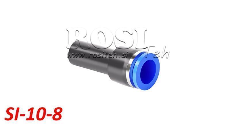 CONECTOR REDUCȚIE PLUG PNEUMATIC ROȘU TPA FĂRĂ FILET SI-10-8
