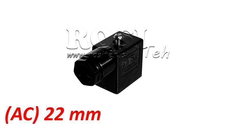 (22) CONECTOR ELECTRIC LED AC PENTRU VALVĂ PNEUMATICĂ