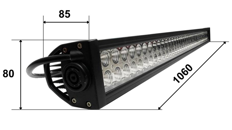 LAMPĂ DE LUCRU LED - LUMINĂ 80 LED 240W 12V-24V COMBO 106CM MEGA