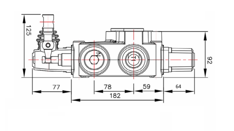 HYDRAULIKVENTIL P120 - ZWEI-GESCHWINDIGKEITEN