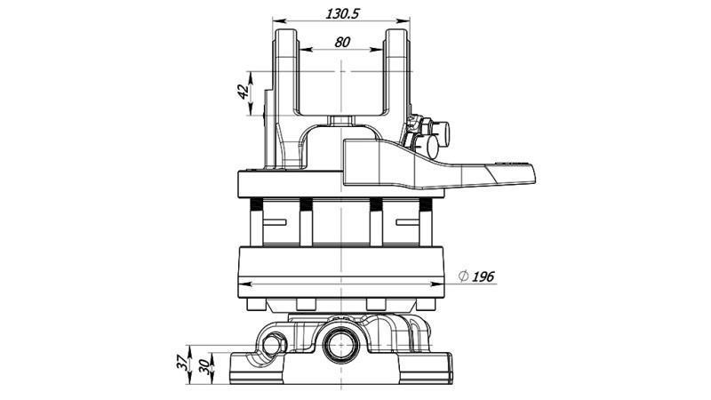 ROTATOR HIDRAULIC 6000/3000 KG CU FLANȘĂ