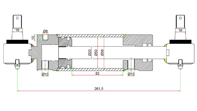 CILINDRU DE DIRECȚIE HIDRAULICĂ JOHN DEERE OEM-AM147174