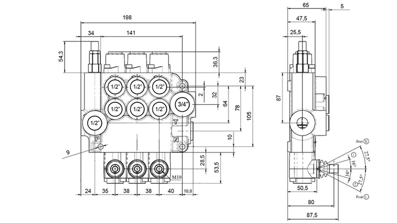 MANUAL SUPAPĂ HIDRAULICĂ MONOBLOC 3xZ80