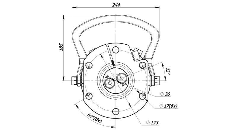 ROTATOR HIDRAULIC 6000/3000 KG CU FLANȘĂ
