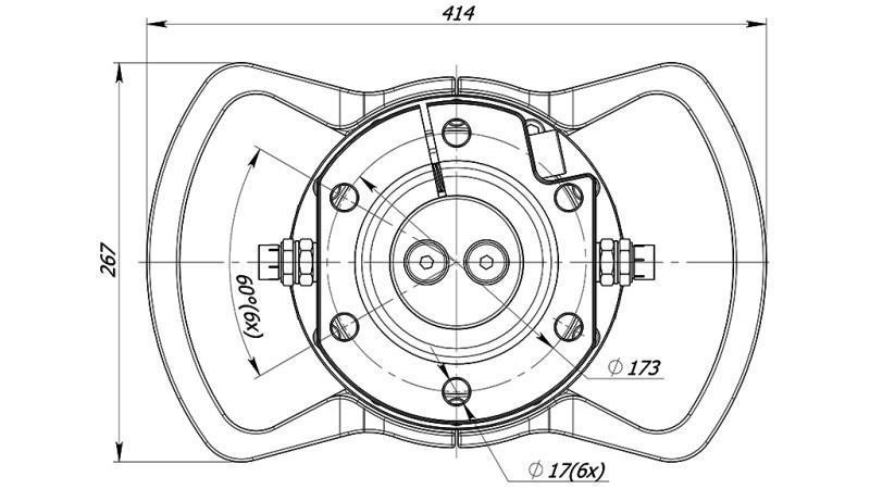 ROTATOR HIDRAULIC 10000/5000 KG CU FLANȘĂ 2PR