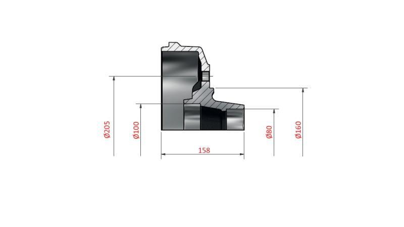 DRUM DE FRÂNĂ 080-100 300X060 PENTRU AXA 1500mm
