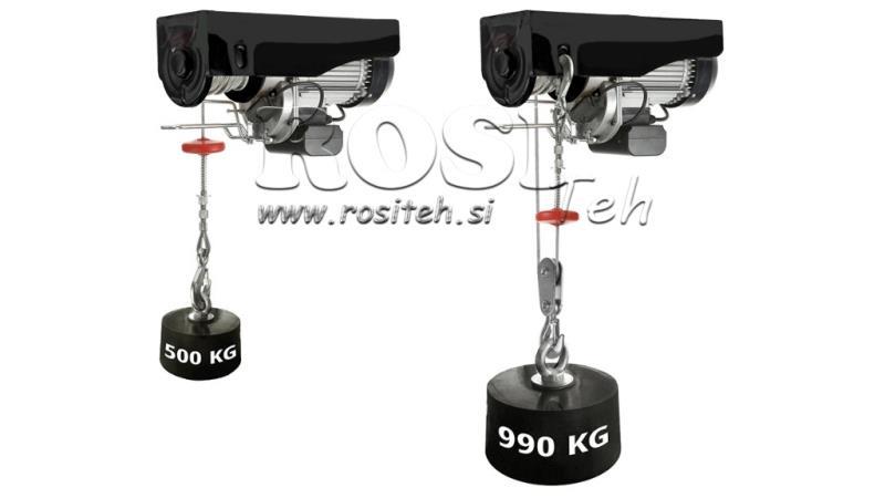 Winch electric 230 V DWI 500/990 KG