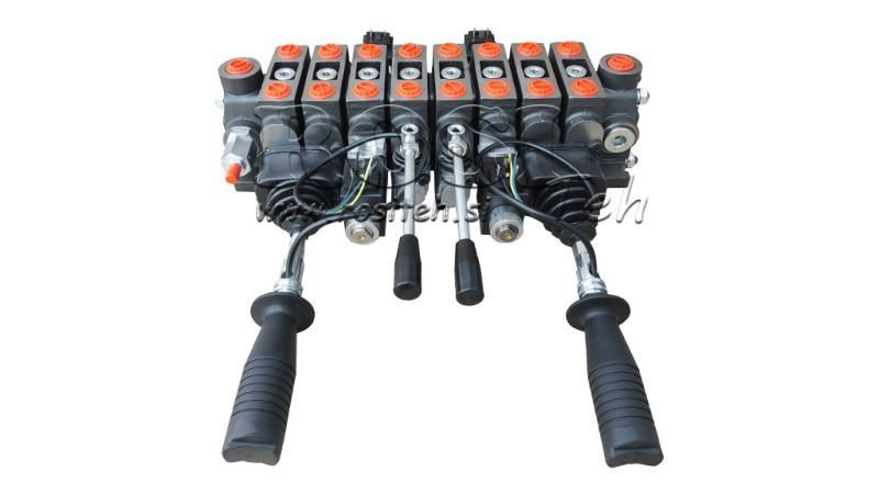 VALVĂ HIDRAULICĂ HIAB 8xPC70 2x JOYSTICK - CONTROL ELECTRIC 12V