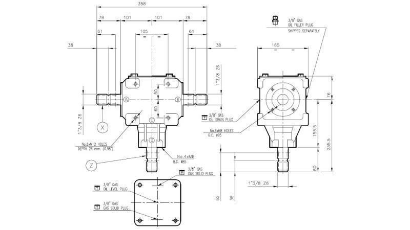 VINKELREDUSER T-27J 1:1 (55HK-40.4kW)