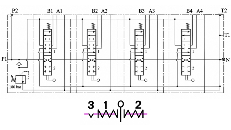 MANUAL SUPAPĂ HIDRAULICĂ MONOBLOC 4xZ50 + FUNCȚIE PLUTITOARE