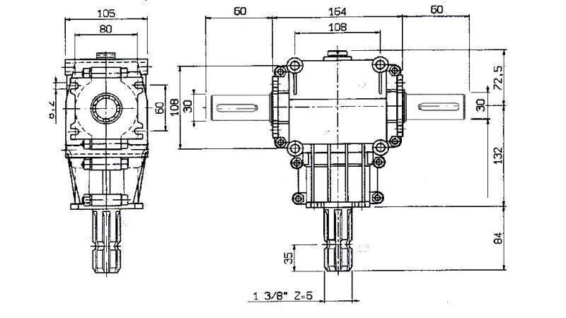 ROTAȚIE UNGHI PTO-R22T 1:2 (23CP-17kW)