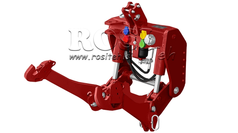 UNIVERSAL KIT FRONT HYDRAULICS 2KAT FOR TRACTOR 1500KG - RED (RAL 3000)