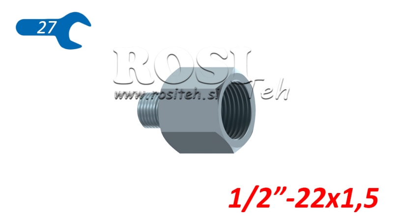 ADAPTATEUR HYDRAULIQUE MALE-FEMELLE 1/2-22X1.5