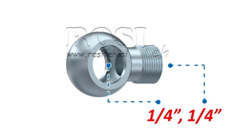 HYDRAULINEN SILMUKSEN YHTEYS 1/4-1/4