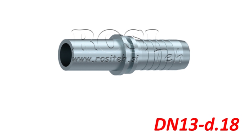 TUBO DI TRANSIZIONE PER COLLEGAMENTO IDRAULICO RETTO DN13-d.18