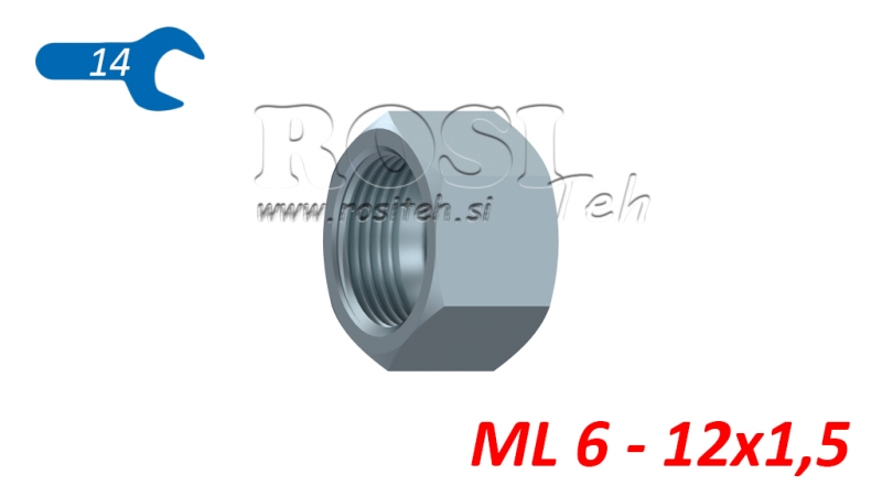 HYDRAULISK MUTTER ML 6 - 12X1.5