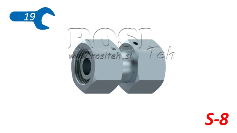 HYDRAULISK DOBBEL DREJELIG MØTRIK KOBLING (8S) M16X1,5