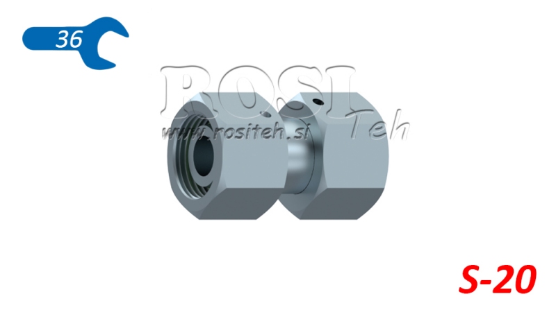 HYDRAULISK DOBBEL DREJELIG MØTRIK KOBLING (20S) M30X2