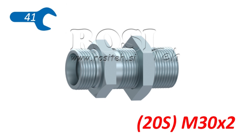 HYDRAULISCHE SCHOTTVERSCHRAUBUNG DOPPELVERBINDER (20S) M30X2