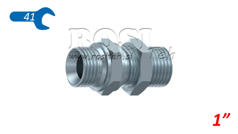 CONNETTORE PASSAPARETE IDRAULICO DOPPIO BSP 1