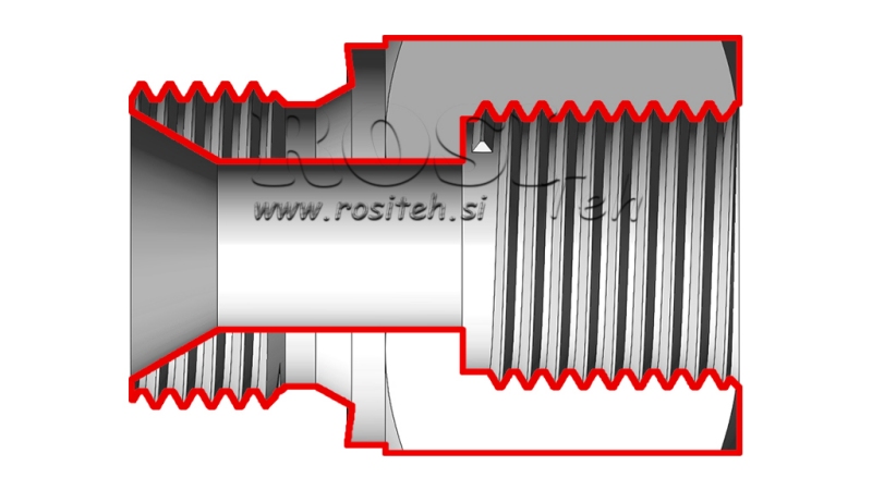 ADAPTATOR HIDRAULIC MASCULĂ-FEMELĂ 3/8-16X1,5