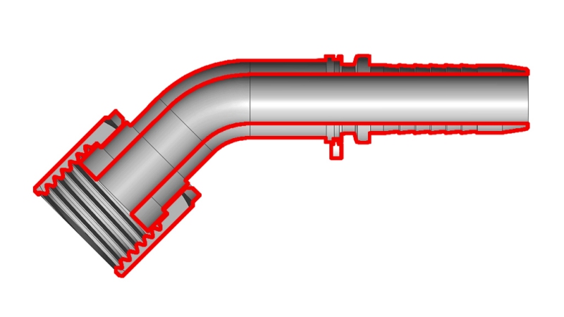 POŁĄCZENIE HYDRAULICZNE DKORFS ŻEŃSKI ŁUK 45° DN8-11/16-16