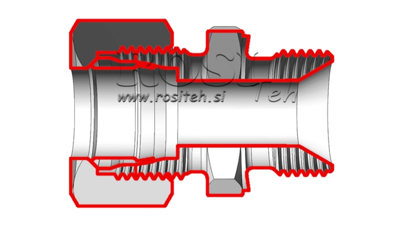 CILINDRU HIDRAULIC DUBLU ACȚIONARE CU NUT AL8-BSP1/4