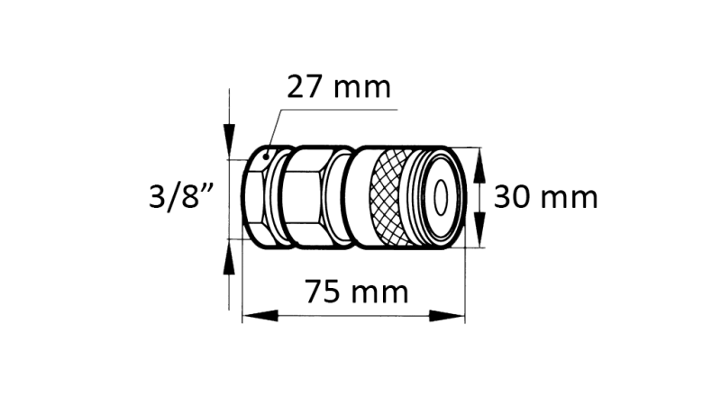 CUPLAJ RAPID EXCAVATOR FFH FEMELĂ 3/8