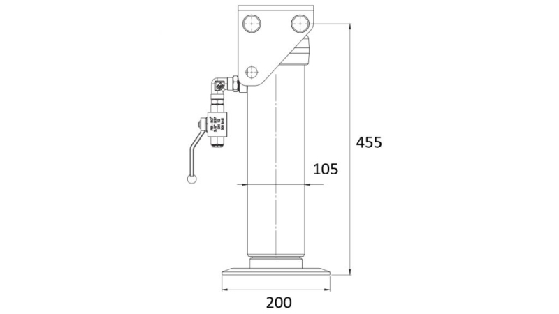 LEGGIO IDRAULICO A SINGOLO AZIONAMENTO 300MM - 5.000KG