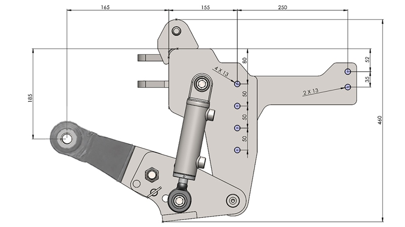 TIRANȚI FRONTALI UNIVERSALI CAT. 1 - PROFI STANDARD PENTRU TRACTOR 800 KG