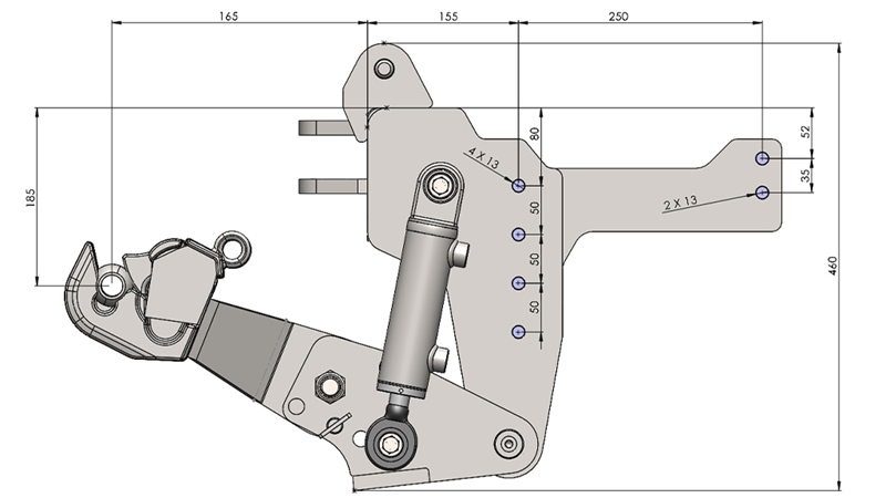 TIRANȚI FRONTALI UNIVERSALI CAT. 1 - PROFI AUTOMATIC PENTRU TRACTOR 800 KG