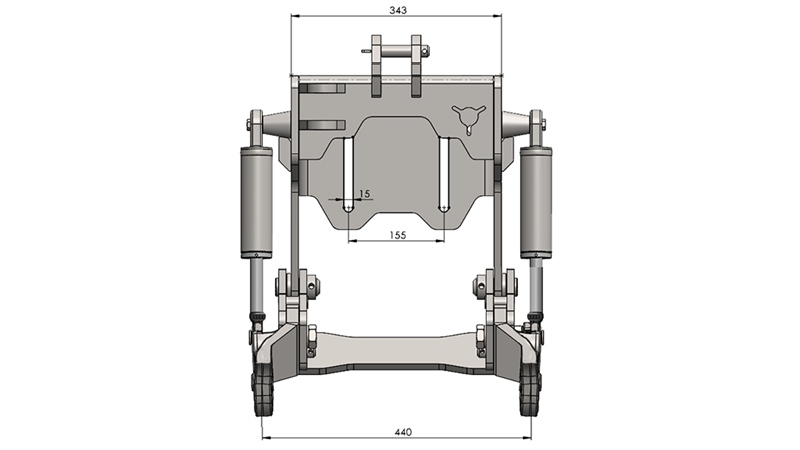 TIRANȚI FRONTALI UNIVERSALI CAT. 1 - PROFI STANDARD PENTRU TRACTOR 800 KG